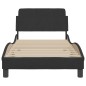 vidaXL Estructura de cama con cabecero de terciopelo negro 80x200 cm vidaXL Estructura de cama con cabecero de terciopelo negro 80x200 cm