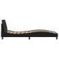 vidaXL Estructura de cama con cabecero de terciopelo negro 80x200 cm vidaXL Estructura de cama con cabecero de terciopelo negro 80x200 cm