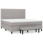 vidaXL Cama box spring con colchón tela gris claro 180x200 cm vidaXL Cama box spring con colchón tela gris claro 180x200 cm
