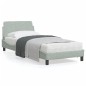 vidaXL Estructura de cama con cabecero terciopelo gris claro 90x200 cm vidaXL Estructura de cama con cabecero terciopelo gris claro 90x200 cm