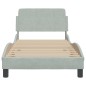 vidaXL Estructura de cama con cabecero terciopelo gris claro 90x200 cm vidaXL Estructura de cama con cabecero terciopelo gris claro 90x200 cm