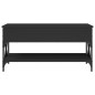 vidaXL Mesa de centro madera de ingeniería y metal negro 100x50x50 cm vidaXL Mesa de centro madera de ingeniería y metal negro 100x50x50 cm