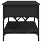 vidaXL Mesa de centro madera de ingeniería y metal negro 100x50x50 cm vidaXL Mesa de centro madera de ingeniería y metal negro 100x50x50 cm