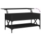 vidaXL Mesa de centro madera de ingeniería y metal negro 100x50x50 cm vidaXL Mesa de centro madera de ingeniería y metal negro 100x50x50 cm