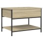 vidaXL Mesa de centro madera ingeniería metal roble Sonoma 70x50x50cm vidaXL Mesa de centro madera ingeniería metal roble Sonoma 70x50x50cm