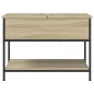 vidaXL Mesa de centro madera ingeniería metal roble Sonoma 70x50x50cm vidaXL Mesa de centro madera ingeniería metal roble Sonoma 70x50x50cm