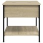 vidaXL Mesa de centro madera ingeniería metal roble Sonoma 70x50x50cm vidaXL Mesa de centro madera ingeniería metal roble Sonoma 70x50x50cm