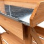 vidaXL Banco para macetas con estantes madera maciza de abeto marrón