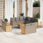 vidaXL Set de sofás de jardín 12 pzas y cojines ratán sintético marrón vidaXL Set de sofás de jardín 12 pzas y cojines ratán sintético marrón