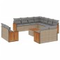 vidaXL Set de sofás de jardín 12 pzas y cojines ratán sintético marrón vidaXL Set de sofás de jardín 12 pzas y cojines ratán sintético marrón