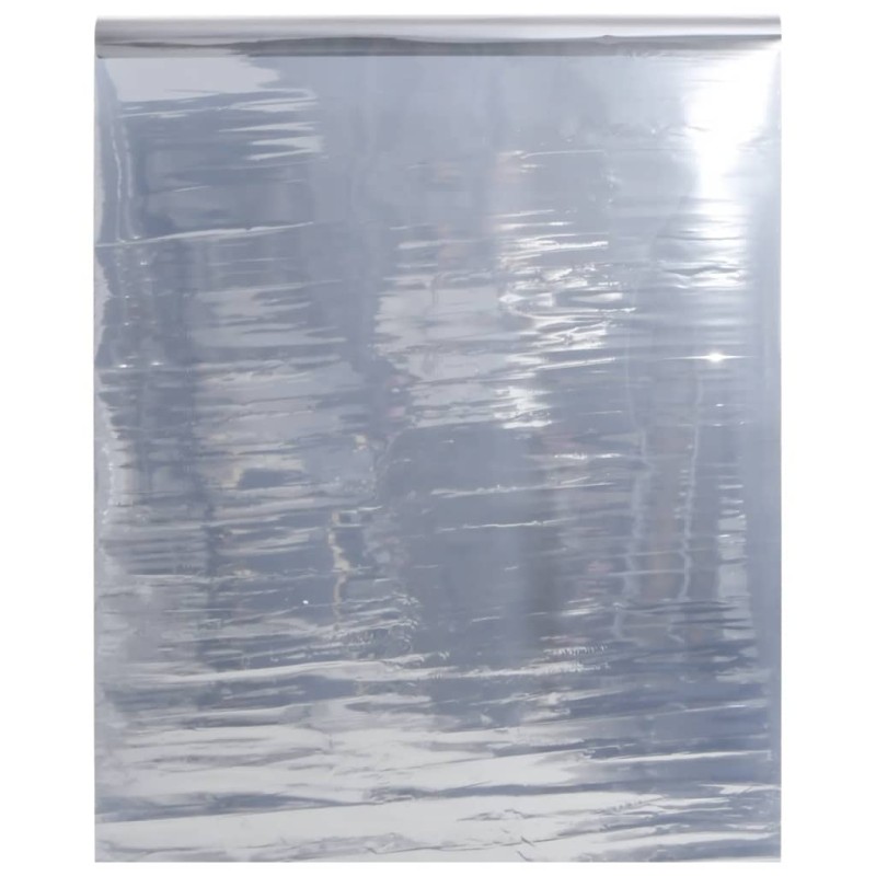 vidaXL Película solar estática efecto reflectante plateado 90x2000 cm vidaXL Película solar estática efecto reflectante plateado 90x2000 cm