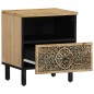 vidaXL Mesitas de noche 2 uds madera maciza de mango 40x33x46 cm vidaXL Mesitas de noche 2 uds madera maciza de mango 40x33x46 cm