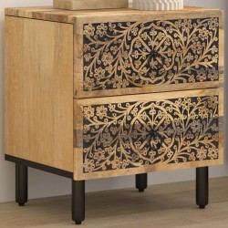 vidaXL Mesita de noche de madera maciza de mango 40x33x46 cm  