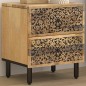 vidaXL Mesita de noche de madera maciza de mango 40x33x46 cm vidaXL Mesita de noche de madera maciza de mango 40x33x46 cm