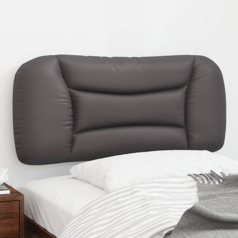 vidaXL Cabecero de cama acolchado cuero sintético gris 80 cm vidaXL Cabecero de cama acolchado cuero sintético gris 80 cm