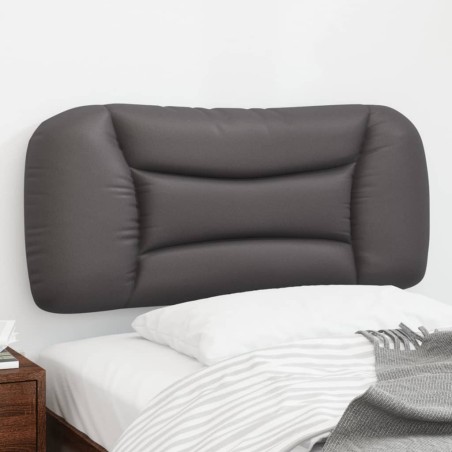 vidaXL Cabecero de cama acolchado cuero sintético gris 80 cm 