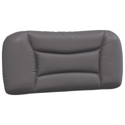 vidaXL Cabecero de cama acolchado cuero sintético gris 80 cm 