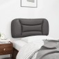 vidaXL Cabecero de cama acolchado cuero sintético gris 80 cm vidaXL Cabecero de cama acolchado cuero sintético gris 80 cm