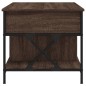 vidaXL Mesa de centro madera ingeniería metal roble marrón 100x55x50cm