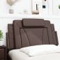 vidaXL Cabecero de cama acolchado cuero sintético marrón 100 cm vidaXL Cabecero de cama acolchado cuero sintético marrón 100 cm