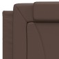 vidaXL Cabecero de cama acolchado cuero sintético marrón 100 cm vidaXL Cabecero de cama acolchado cuero sintético marrón 100 cm