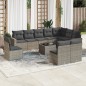 vidaXL Set de sofás de jardín 11 pzas y cojines ratán sintético gris vidaXL Set de sofás de jardín 11 pzas y cojines ratán sintético gris