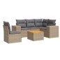 vidaXL Juego de sofás jardín con cojines 6 pzas ratán sintético beige vidaXL Juego de sofás jardín con cojines 6 pzas ratán sintético beige