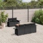 vidaXL Set de sofás de jardín 6 piezas y cojines ratán sintético negro vidaXL Set de sofás de jardín 6 piezas y cojines ratán sintético negro