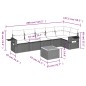 vidaXL Set de comedor de jardín 7 pzas y cojines ratán sintético negro vidaXL Set de comedor de jardín 7 pzas y cojines ratán sintético negro
