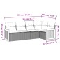 vidaXL Set de muebles de jardín 5 pzas y cojines ratán sintético negro vidaXL Set de muebles de jardín 5 pzas y cojines ratán sintético negro