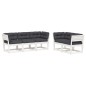 vidaXL Set sofás jardín 5 pzas con cojines madera maciza pino blanco vidaXL Set sofás jardín 5 pzas con cojines madera maciza pino blanco