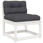 vidaXL Set sofás jardín 5 pzas con cojines madera maciza pino blanco vidaXL Set sofás jardín 5 pzas con cojines madera maciza pino blanco