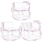 vidaXL Set sofás jardín 5 pzas con cojines madera maciza pino blanco vidaXL Set sofás jardín 5 pzas con cojines madera maciza pino blanco