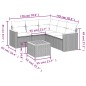 vidaXL Set de muebles de jardín 6 pzas y cojines ratán sintético gris vidaXL Set de muebles de jardín 6 pzas y cojines ratán sintético gris