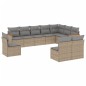 vidaXL Juego de sofás jardín con cojines beige 10 pzas ratán sintético vidaXL Juego de sofás jardín con cojines beige 10 pzas ratán sintético