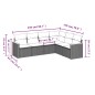 vidaXL Set de sofás de jardín 6 piezas y cojines ratán sintético negro vidaXL Set de sofás de jardín 6 piezas y cojines ratán sintético negro