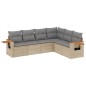 vidaXL Juego de sofás jardín con cojines 6 pzas ratán sintético beige vidaXL Juego de sofás jardín con cojines 6 pzas ratán sintético beige