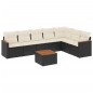 vidaXL Set de sofás de jardín 8 piezas y cojines ratán sintético negro vidaXL Set de sofás de jardín 8 piezas y cojines ratán sintético negro