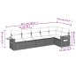 vidaXL Set de muebles de jardín 6 pzas y cojines ratán sintético gris vidaXL Set de muebles de jardín 6 pzas y cojines ratán sintético gris