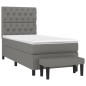 vidaXL Cama box spring con colchón tela gris oscuro 80x200 cm vidaXL Cama box spring con colchón tela gris oscuro 80x200 cm