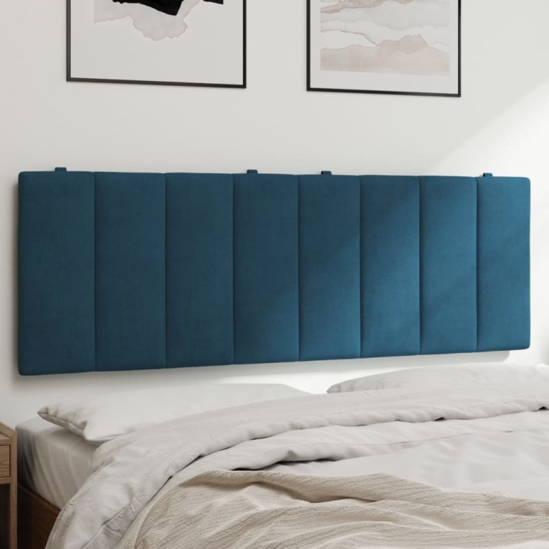 vidaXL Cabecero de cama acolchado terciopelo azul 140 cm vidaXL Cabecero de cama acolchado terciopelo azul 140 cm
