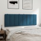 vidaXL Cabecero de cama acolchado terciopelo azul 140 cm vidaXL Cabecero de cama acolchado terciopelo azul 140 cm