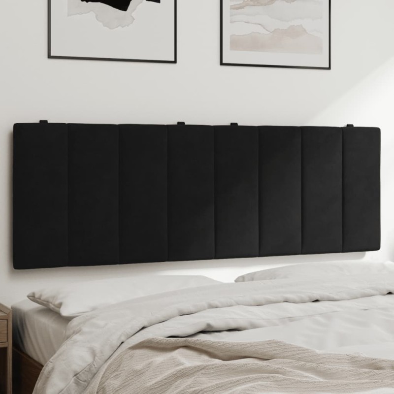 vidaXL Cabecero de cama acolchado terciopelo negro 140 cm vidaXL Cabecero de cama acolchado terciopelo negro 140 cm