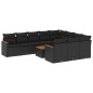vidaXL Set de sofás de jardín 11 pzas y cojines ratán sintético negro vidaXL Set de sofás de jardín 11 pzas y cojines ratán sintético negro