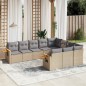 vidaXL Juego de sofás jardín con cojines beige 10 pzas ratán sintético vidaXL Juego de sofás jardín con cojines beige 10 pzas ratán sintético