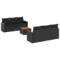 vidaXL Set de comedor de jardín 7 pzas y cojines ratán sintético negro vidaXL Set de comedor de jardín 7 pzas y cojines ratán sintético negro
