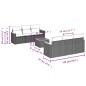 vidaXL Set de comedor de jardín 7 pzas y cojines ratán sintético negro vidaXL Set de comedor de jardín 7 pzas y cojines ratán sintético negro