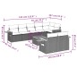 vidaXL Set de sofás de jardín 8 piezas y cojines ratán sintético negro vidaXL Set de sofás de jardín 8 piezas y cojines ratán sintético negro