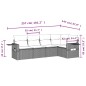 vidaXL Set de muebles de jardín 5 pzas y cojines ratán sintético negro vidaXL Set de muebles de jardín 5 pzas y cojines ratán sintético negro