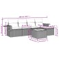 vidaXL Set de muebles de jardín 6 pzas y cojines ratán sintético gris vidaXL Set de muebles de jardín 6 pzas y cojines ratán sintético gris